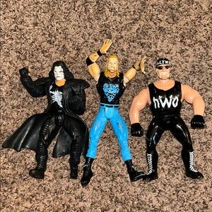 WCW 90’s Wrestling Figures Sting, Hollywood Hulk Hogan, Diamond Dallas Page Toys